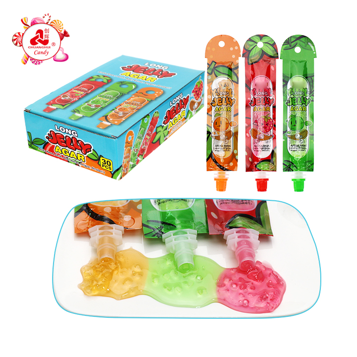 Long Jelly Agar fruit flavor Squeeze Jam Liquid Candy with agar CH-K322