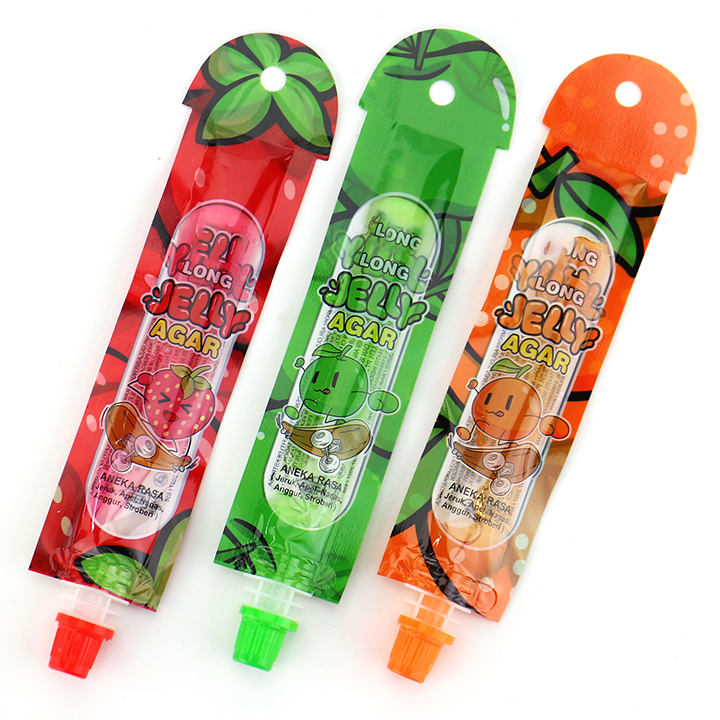 Long Jelly Agar fruit flavor Squeeze Jam Liquid Candy with agar CH-K322