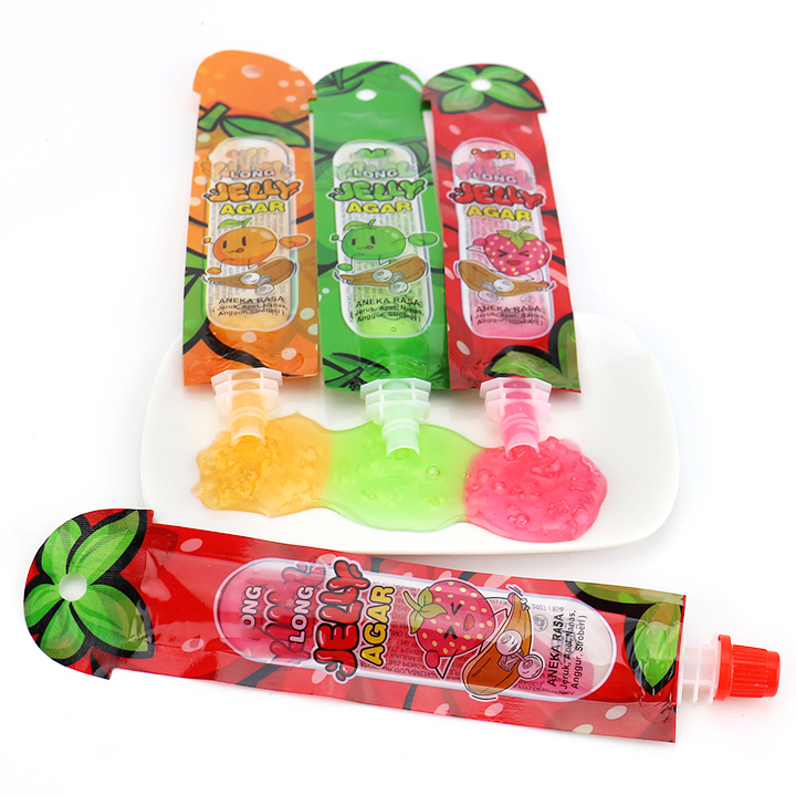 Long Jelly Agar fruit flavor Squeeze Jam Liquid Candy with agar CH-K322