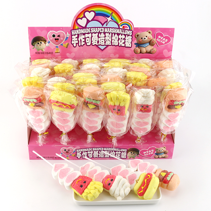 Cartoon Western Style Fast Food & Love Heart Stick Marshmallow pop Lollipop CH-M243