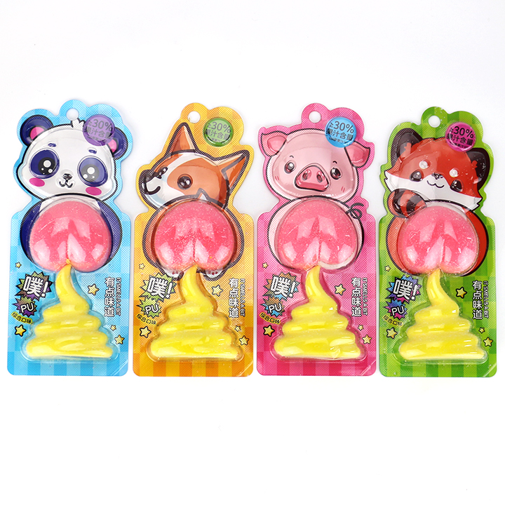 Cartoon Animal butt & poop shaped big marshmallow candy CH-M244