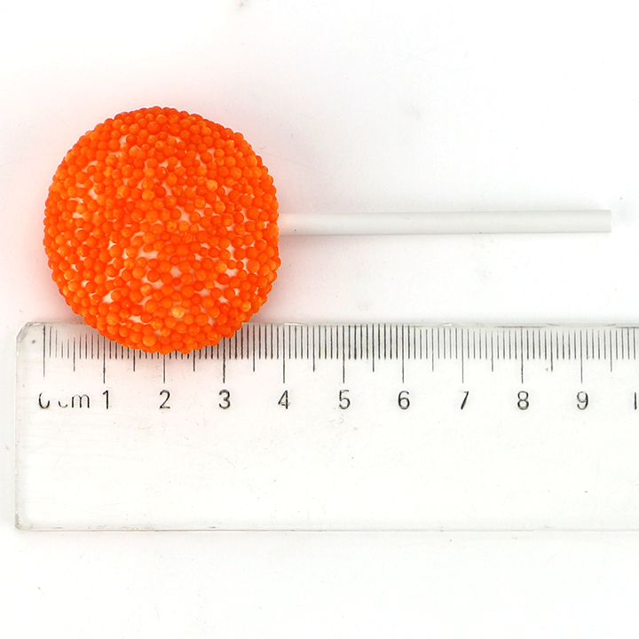 Sugar Sour Bead Coated Marshmallow Lollipop Candy with Jam Pop CH-M248