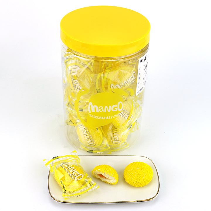Super Sour Sugar Bead Coated Marshmallow Candy with Jam Filling CH-M249