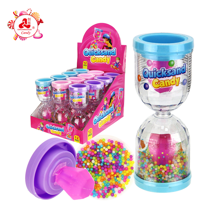 Time Hourglass quicksand candy diamond pop lollipop with mini candies CH-N782
