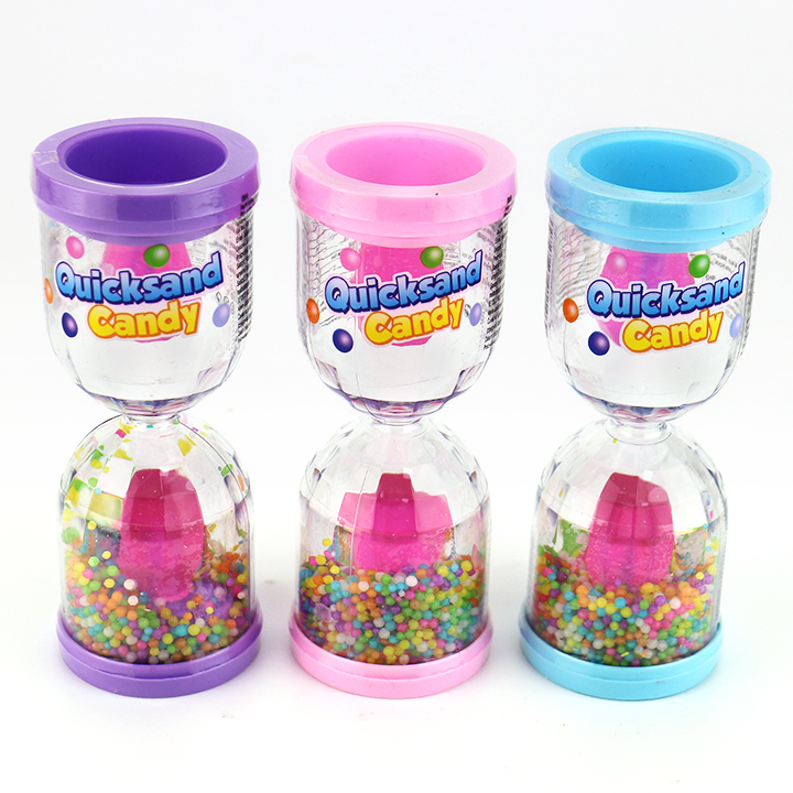Time Hourglass quicksand candy diamond pop lollipop with mini candies CH-N782