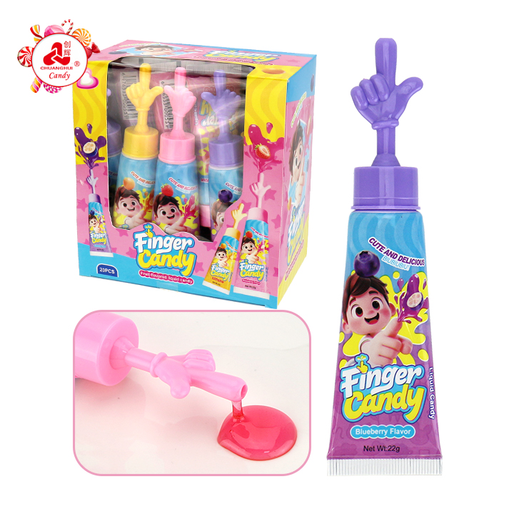 Cartoon index finger toothpaste shape squeezing jam liquid candy CH-N785