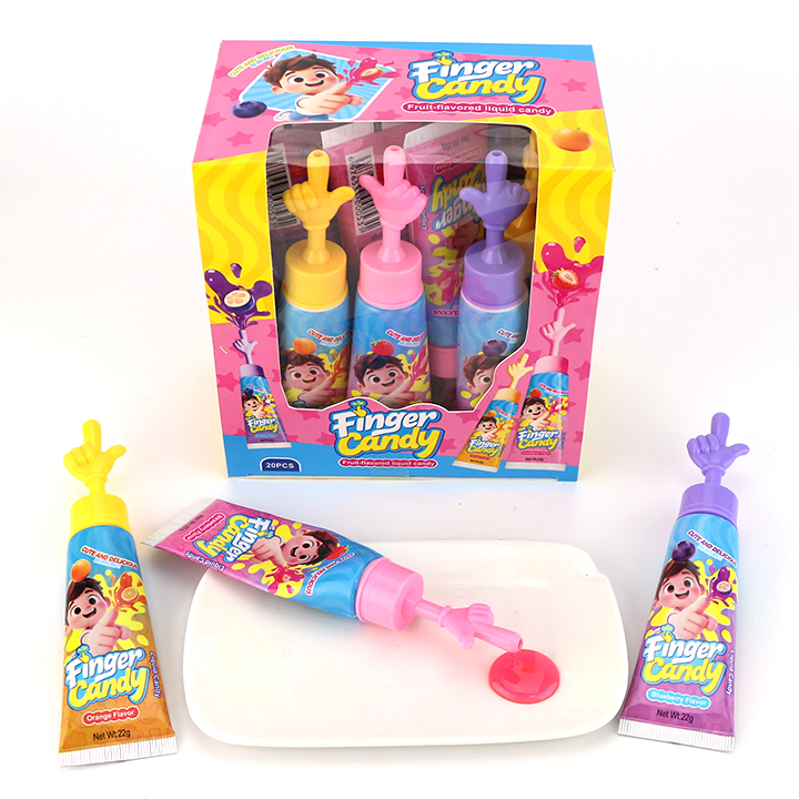 Cartoon index finger toothpaste shape squeezing jam liquid candy CH-N785
