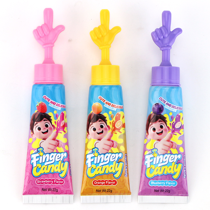 Cartoon index finger toothpaste shape squeezing jam liquid candy CH-N785