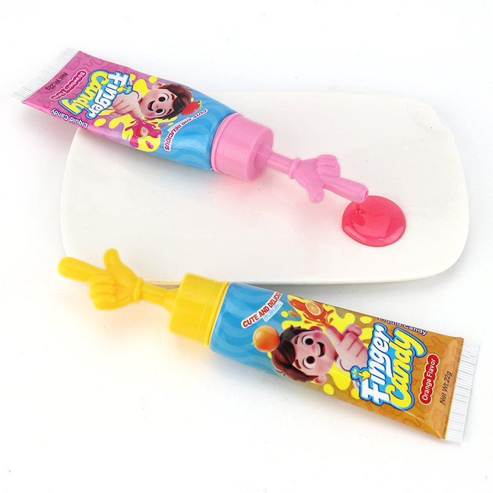 Cartoon index finger toothpaste shape squeezing jam liquid candy CH-N785