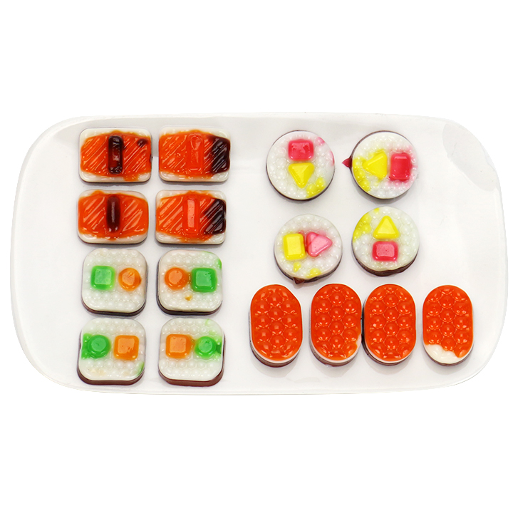 Wholesale Japanese food-styled candy Mini sushi chewy gummy candy in bulk CH-S161