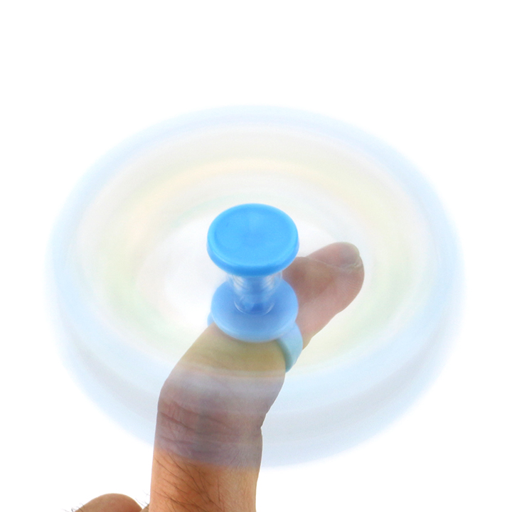 Time hourglass shaped finger spinning top toy with colored bead hard candy CH-T1447