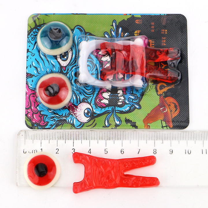 Halloween Devil Party gummy candy eyeballs, tongue shaped gummy candies with teeth toys CH-T1448