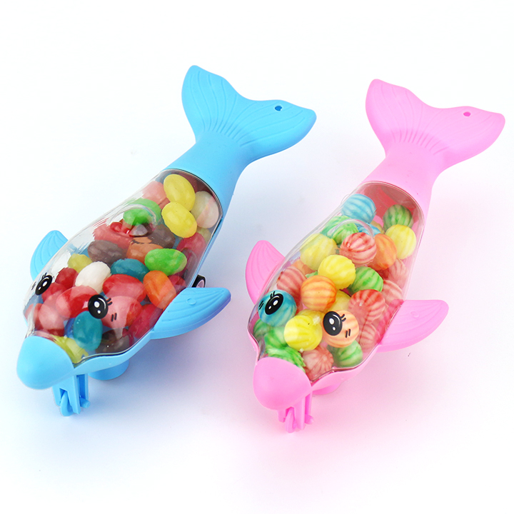 LED lighting dolphin shape pullback car big toy candy CH-TB254