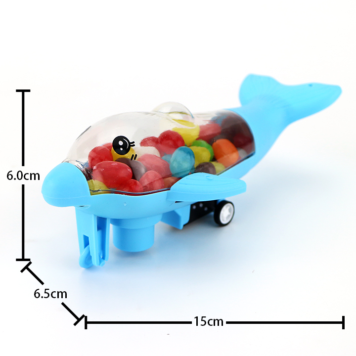 LED lighting dolphin shape pullback car big toy candy CH-TB254