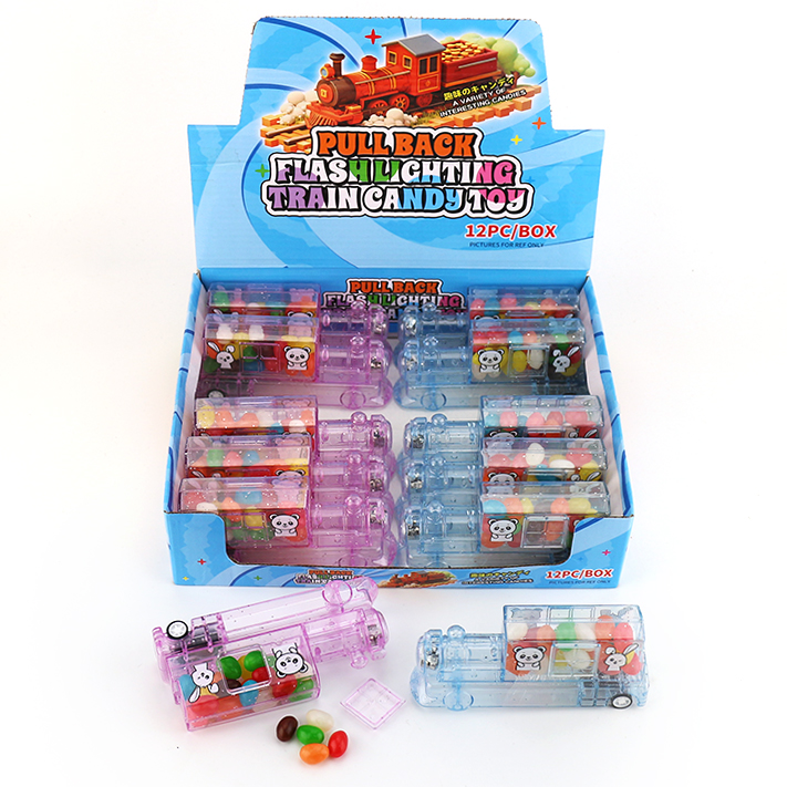 LED lighting train big pullback car toy candy CH-TB256