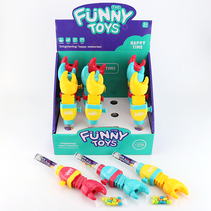 Cartoon crab claw Spring Telescopic Bite Toy Candy CH-TB259