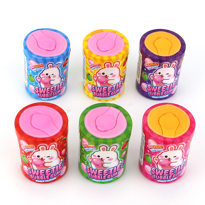 Sweetie bubble gum in retractable bottle packaging Mini square gumCH-N790-1