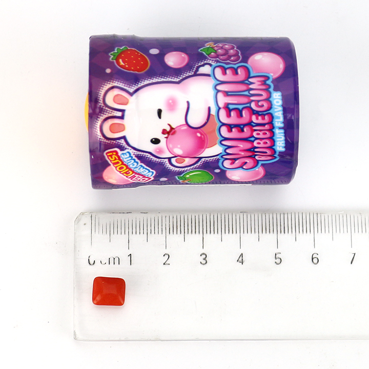 Sweetie bubble gum in retractable bottle packaging Mini square gumCH-N790-1