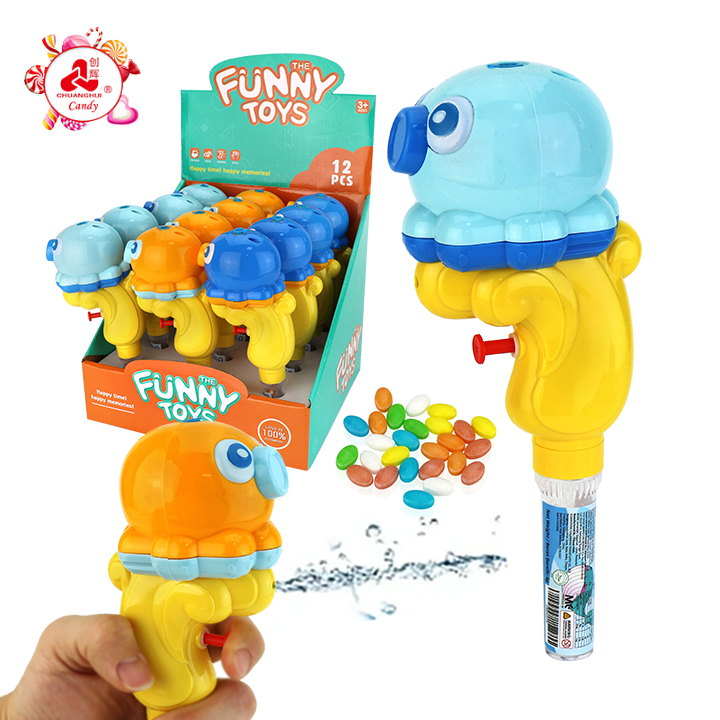 Cartoon Octopus Squid Shaped Water Gun Press Spray Water Toy Candy CH-TB260
