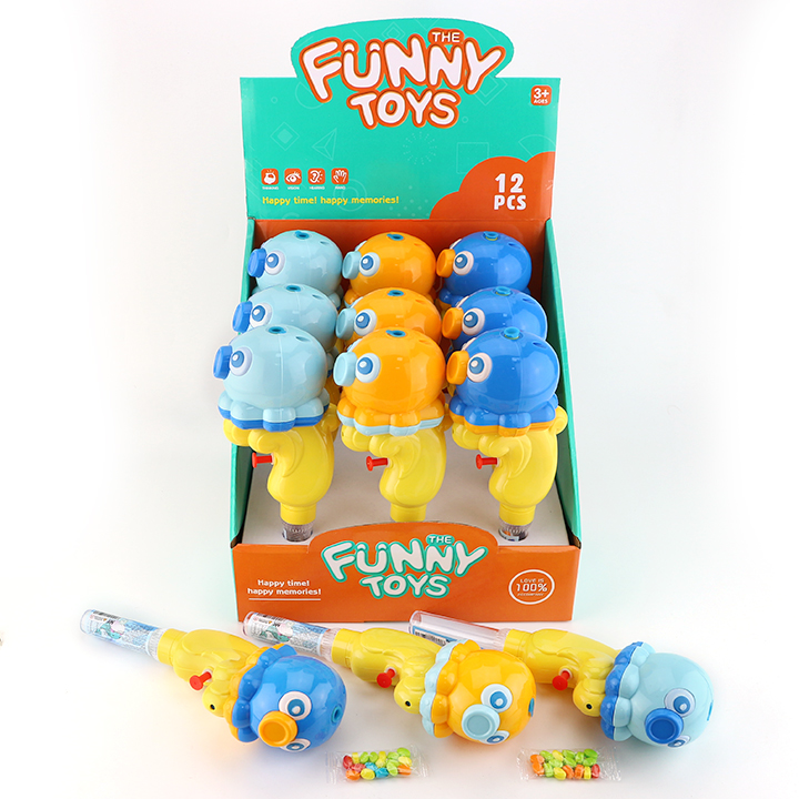 Cartoon Octopus Squid Shaped Water Gun Press Spray Water Toy Candy CH-TB260