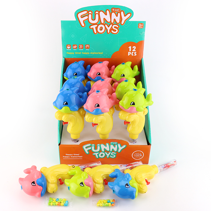 Cartoon Dolphin Shaped Water Gun Press Spray Water Toy Candy CH-TB261