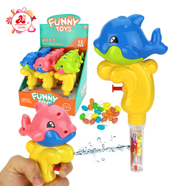 Cartoon Dolphin Shaped Water Gun Press Spray Water Toy Candy CH-TB261