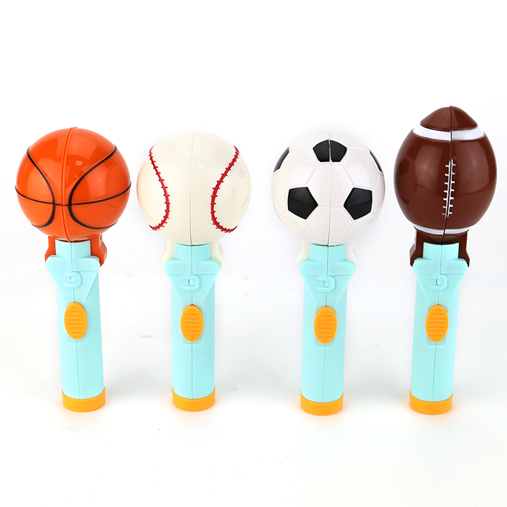 Funny Football Basketball Soccer Theme Surprise Toy Candy Lollipop CH-TB262