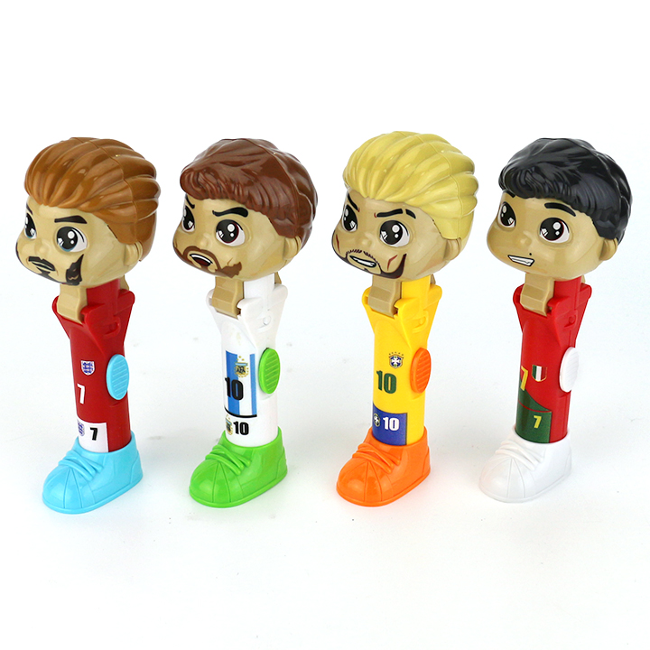 Cartoon Football Star soccer player surprise lollipop toy candy CH-TB263