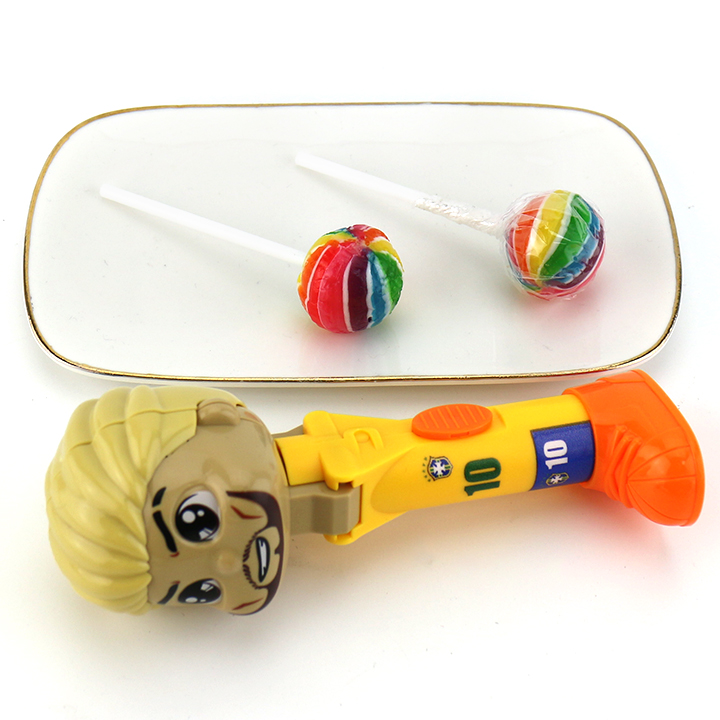 Cartoon Football Star soccer player surprise lollipop toy candy CH-TB263