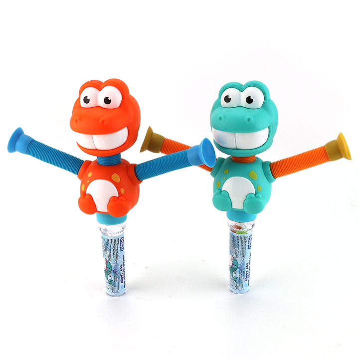 Cartoon Stretching Dinosaur Candy Toy Telescopic Suction Cup Toy Candy CH-TB264