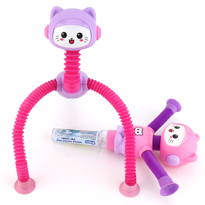Cartoon Stretching Cat Candy Toy Telescopic Suction Cup Toy Candy CH-TB265