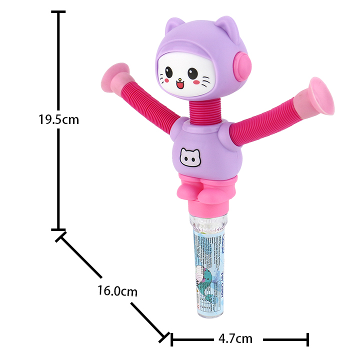 Cartoon Stretching Cat Candy Toy Telescopic Suction Cup Toy Candy CH-TB265