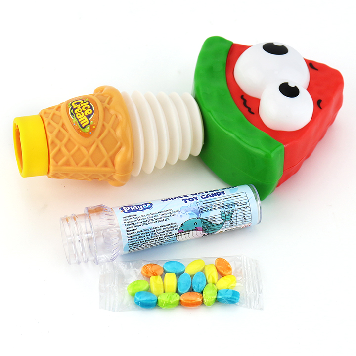 Cartoon fruits shaped shaking whistle sound toy candy CH-TB267