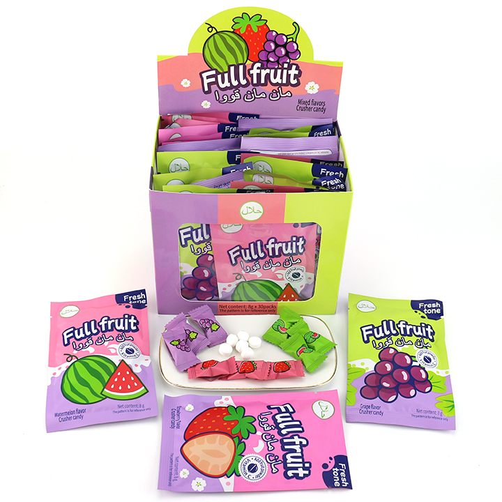 Assorted Fruits Flavor VC Sugar-Free Pressed Tablet Candy Ball in bag CH-Z298