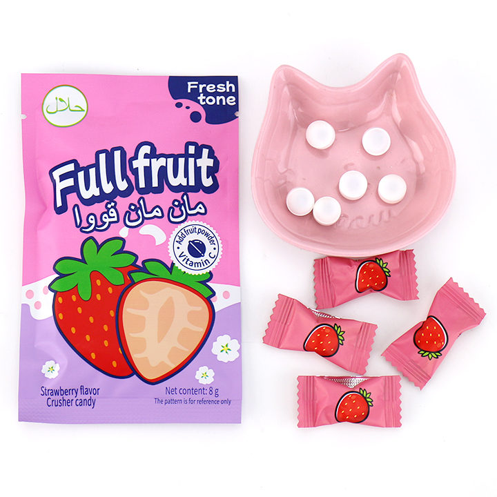 Assorted Fruits Flavor VC Sugar-Free Pressed Tablet Candy Ball in bag CH-Z298