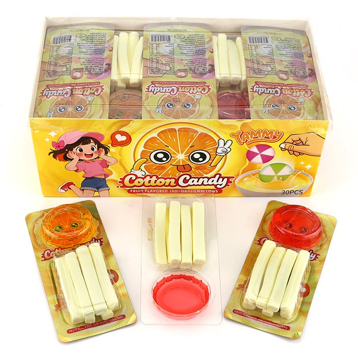 2-in-1 french fries shaped dip marshmallow strips with jam CH-M250