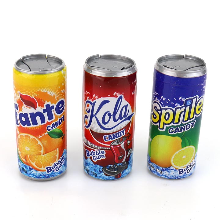 Cola beverage Can with mini square chewing bubble gum CH-N788