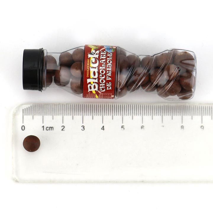 Mini Cola bottle black chocolate inflatable puffed bean candy CH-N789