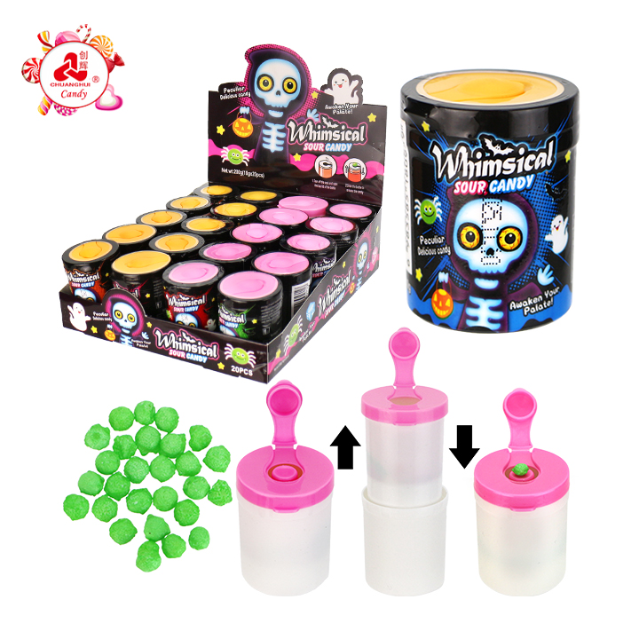 Halloween Whimsical bottle Candy Dispenser with mini Sour Chewy Gummy Candy Beans CH-N790