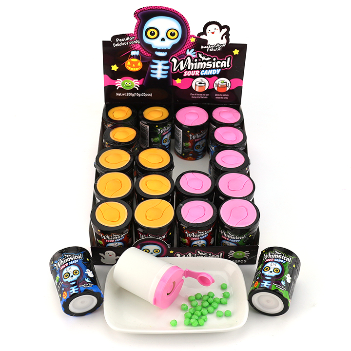 Halloween Whimsical bottle Candy Dispenser with mini Sour Chewy Gummy Candy Beans CH-N790