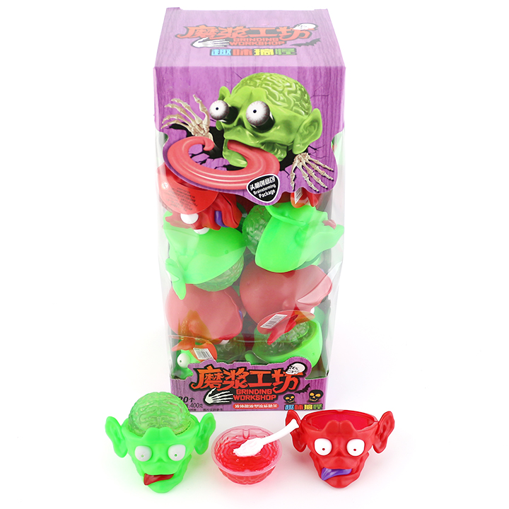Halloween Devil's Head Toy Monster Brain gel Jam Liquid Candy CH-N791