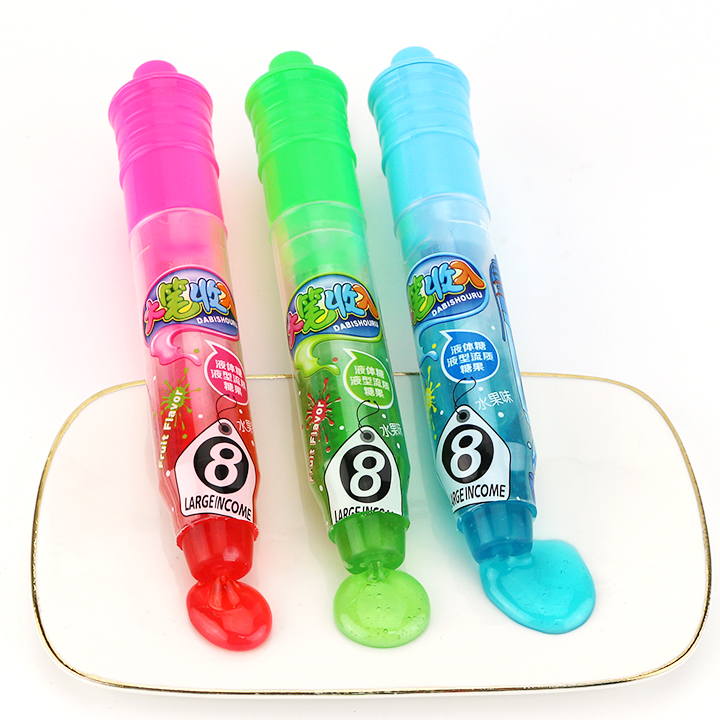 Large sized pen shaped squeezed fruit jam syrup candy toy CH-N792