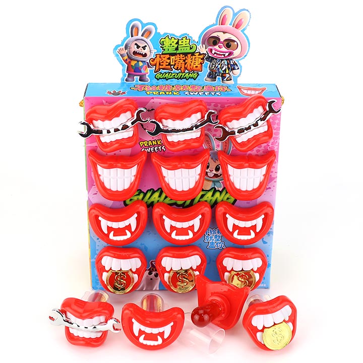 Prank candy Big Bucktooth shaped nipple lollipop candy CH-T1444