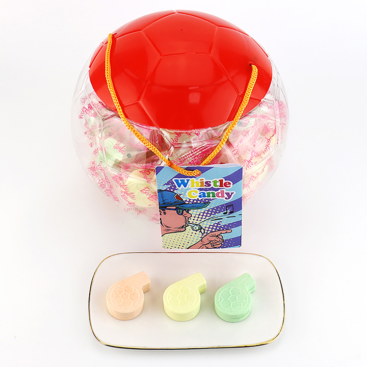 2026 World Cup Football whistle shaped pressed tablet candy CH-Z293