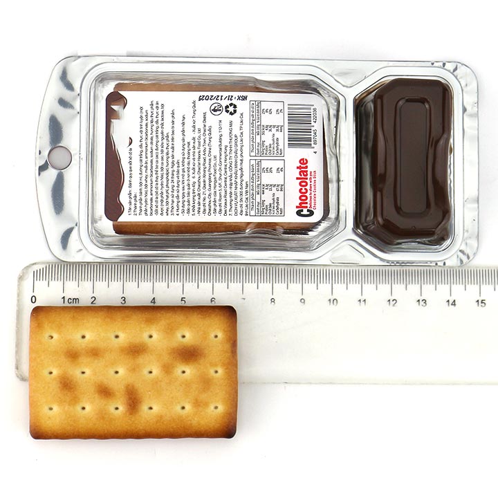 Choco Good dip cookies square biscuits with chocolate jam CH-D156