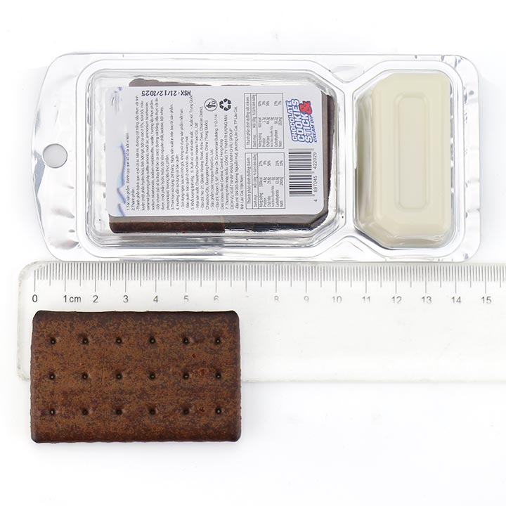 Dip Chocolate cookies square stick choco biscuits with cream sauce CH-D156-1