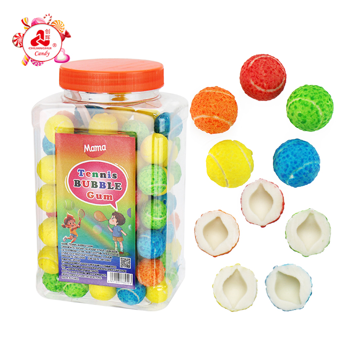 Halal Baseball Shape Fruity Chewing Bubble Gum ball CH-E367