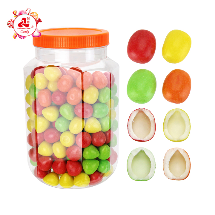 Colorful Round Ball Shape Fruity Chewing Bubble Gum CH-E371