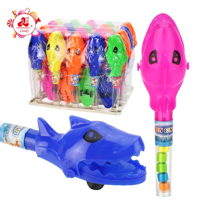 Cartoon Sliding Shark Car Shape Handcart Toy Candy CH-T1449