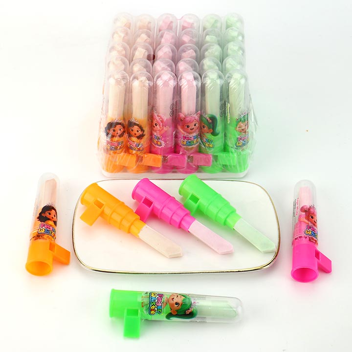 Whistle Lipstick Shaped Pressed Candy Toy with Tablet Lollipop CH-T1451